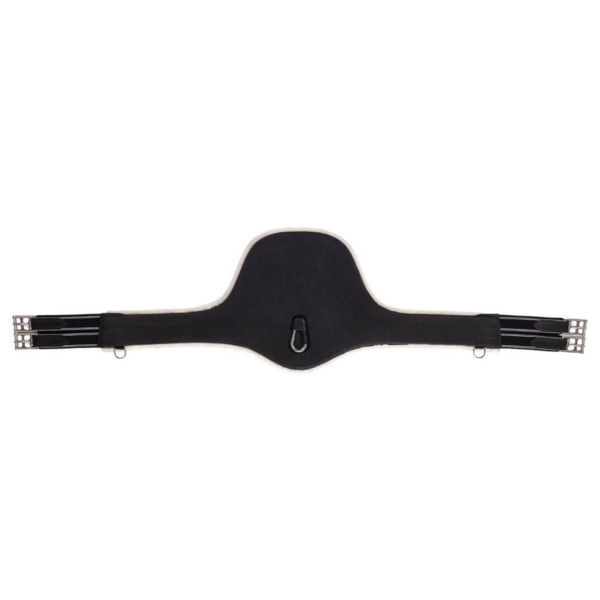 QHP Stud Girth with Removable Faux Fur, Leather