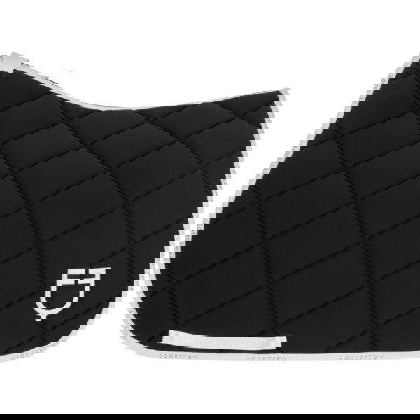 Equestro Saddle Pad Technical Fabric with Logo, Dressage Saddle Pad