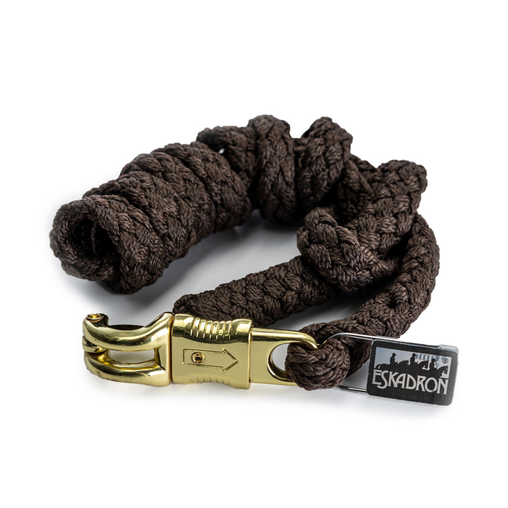 Eskadron Anbindestrick mit Panikhaken vermessingt, einfarbig