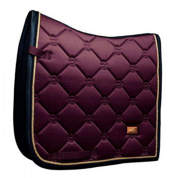 Equestrian Stockholm Saddle Pad Purple Gold, Dressage Saddle Pad