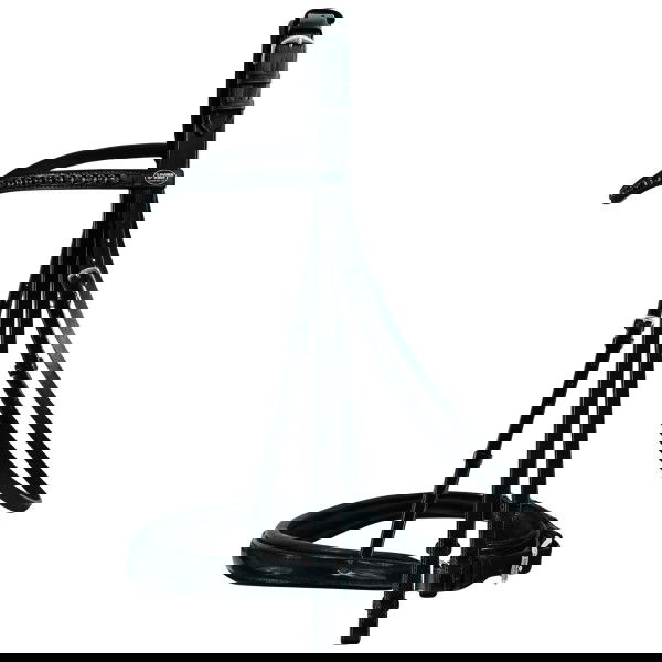 Passier Double Bridle Hubertus Schmidt Black Luxury Edition, Swedish Noseband, with Reins