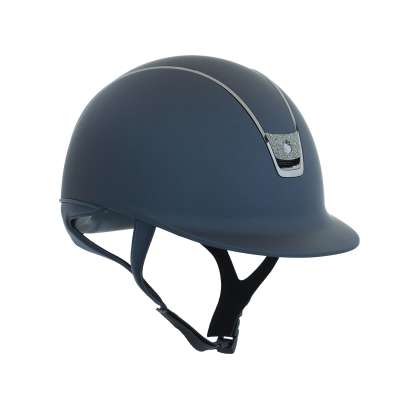 Samshield Riding Helmet Classic 2.0 SM, Trim Blk Chrome, Blason Crystal Fab Metal Eclipse Blk Chrome