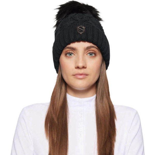 Samshield Women's Beanie Nora Night Pearl FW24, Knitted Beanie, Bobble Hat