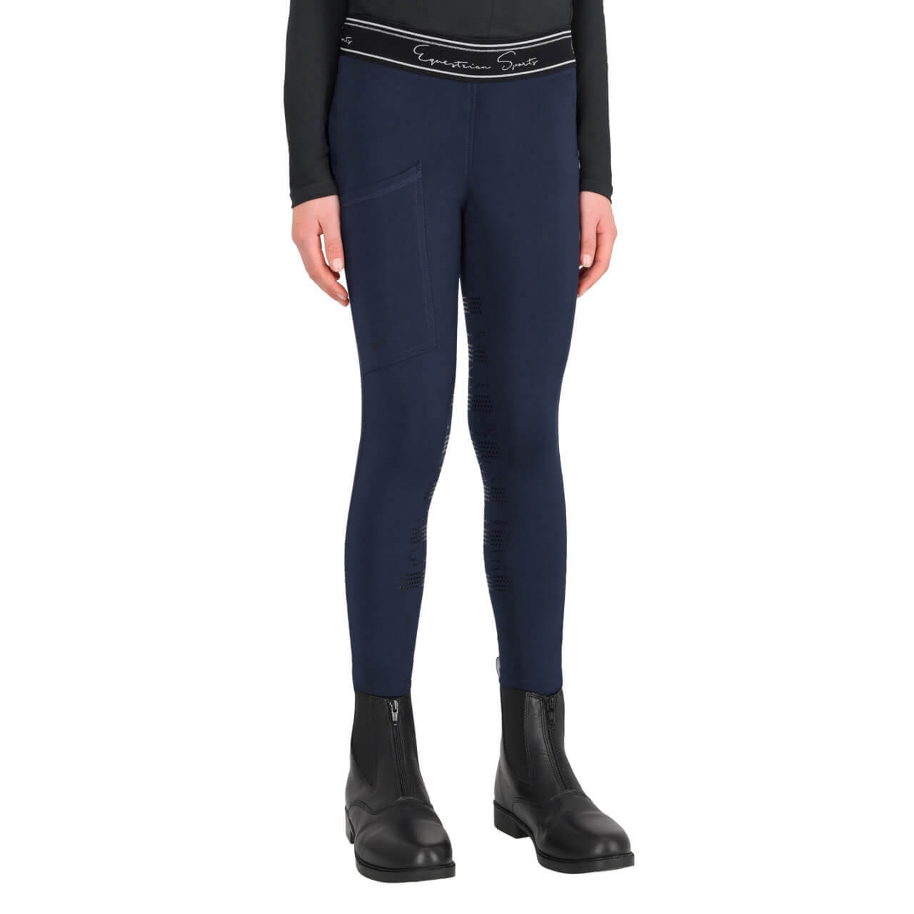 QHP Reitleggings Kinder Eden, Vollbesatz, Full-Grip