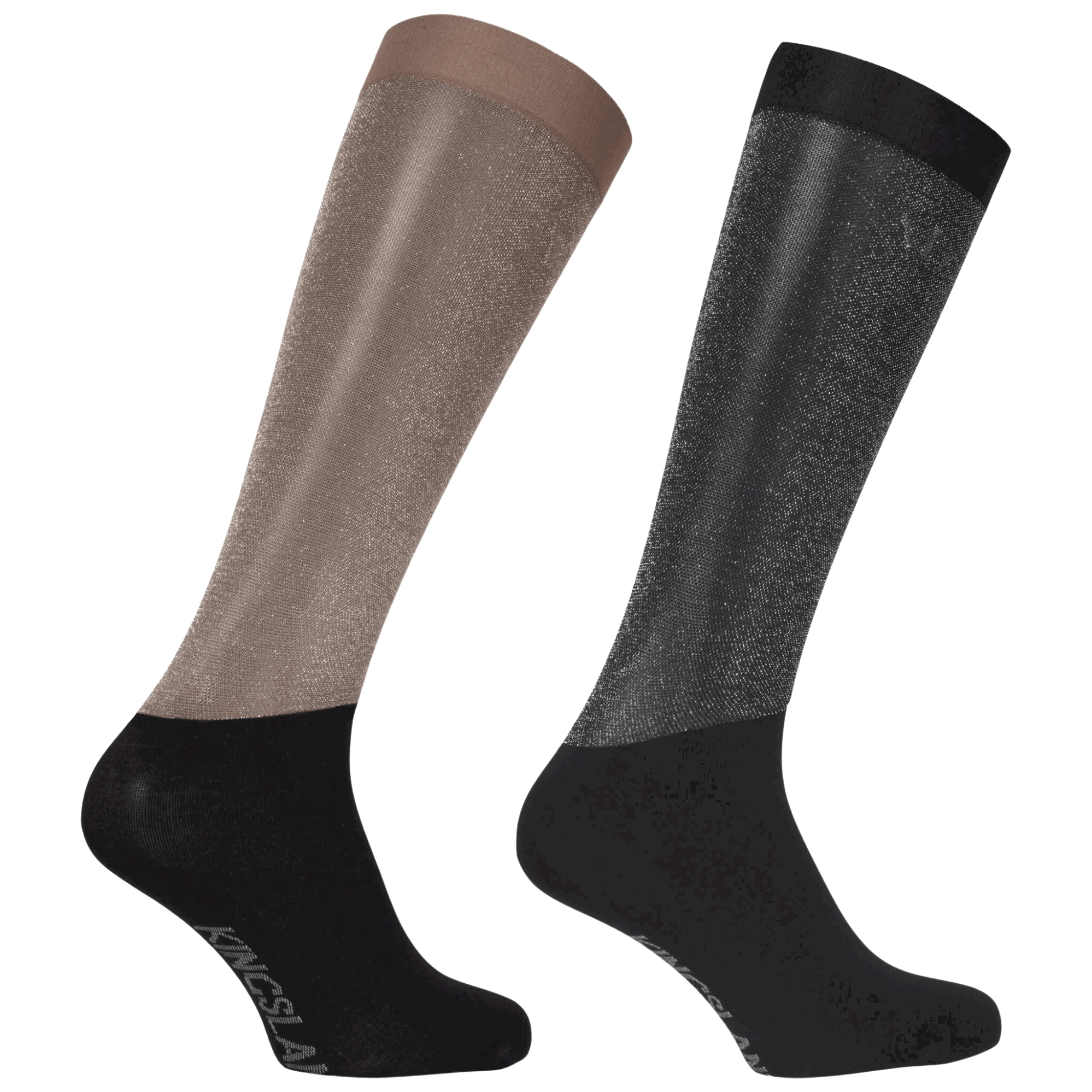Kingsland Reitsocken Damen KLLea Glitter FS26, Kniestrümpfe, 2er Set