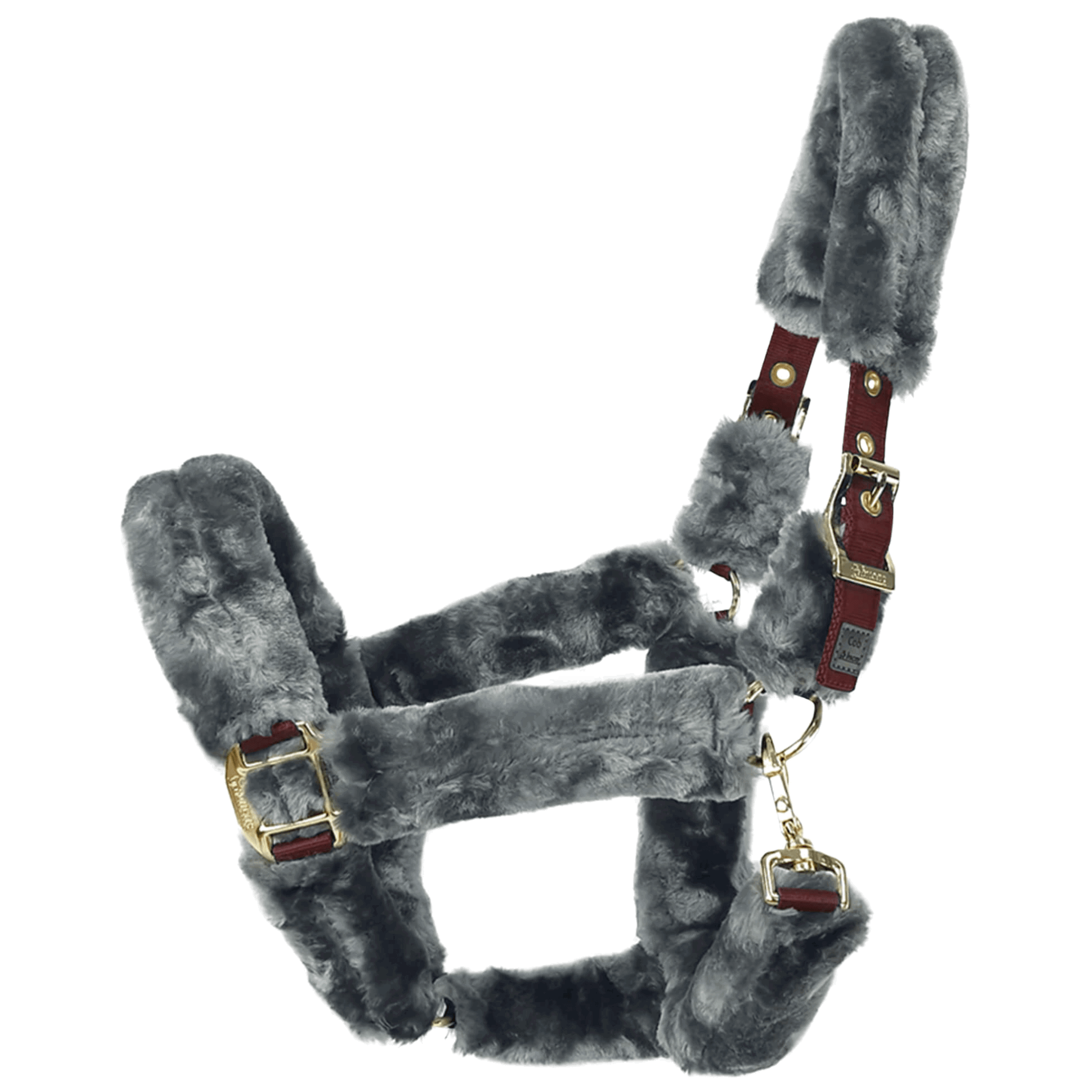 Bucas Halfter Full Fur Show Line, Nylonhalfter, Kunstfellhalfter