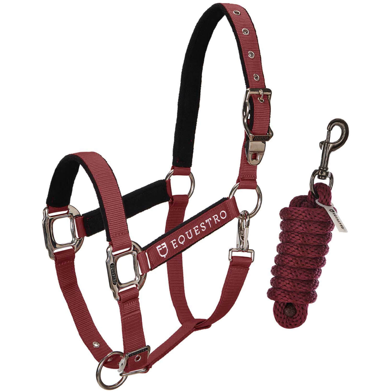 Equestro Halfter Set, Nylonhalfter, mit Führstrick