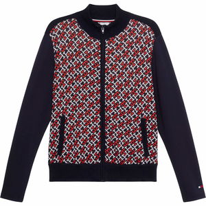 Tommy Hilfiger Equestrian Jacke Damen Amsterdam Monogram FS24, Bomberjacke Tommy Hilfiger Equestrian Jacke Damen Amsterdam Monogram FS24, Bomberjacke