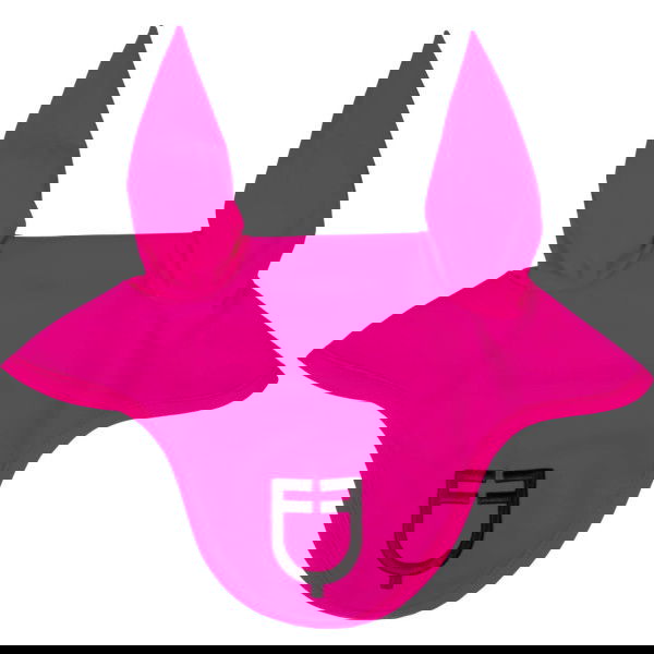 Equestro Fly Bonnet Technical Fabric with Logo, Fly Cap, Fly Ears