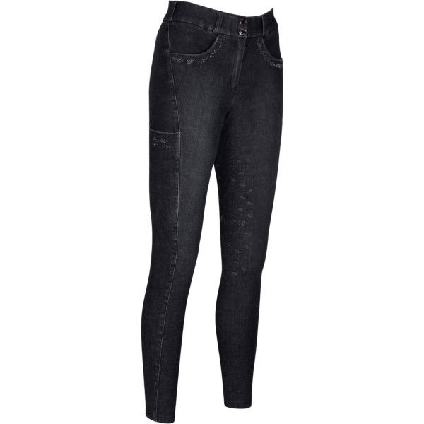 Pikeur Reithose Damen Brinja SD HW24, Jeansreithose, Vollbesatz, Full-Grip, Midwaist