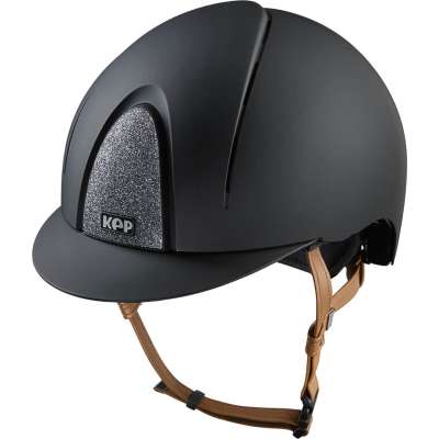 KEP Reithelm Smart NOVA Matt Silver Star mit Beigen Kinnriemen