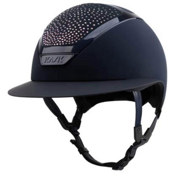 Kask Reithelm Star Lady Chrome Swarovski Waterfence Vintage Rose Mix