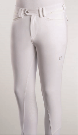 Culotte D’équitation Samshield Homme – Bleu Marine, Taille 42 US32, Poignée Genou, Neuve