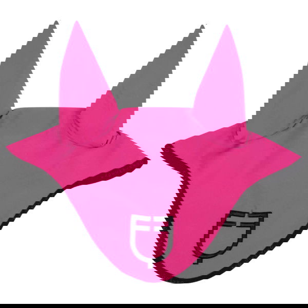 Equestro Fly Bonnet Technical Fabric with Logo, Fly Cap, Fly Ears