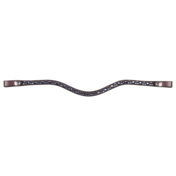 QHP Browband Eldorado, Curved, with Rhinestones