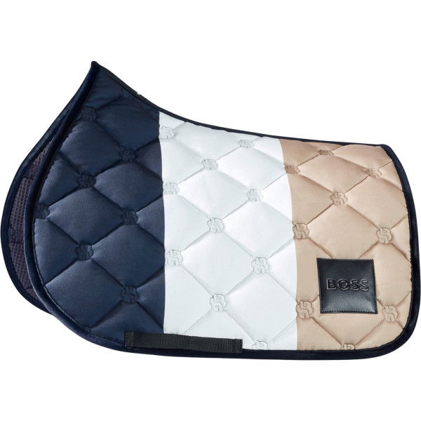 BOSS Equestrian Saddle Pad Velvet Signature Colour Block FW24, Jumping Saddle Pad