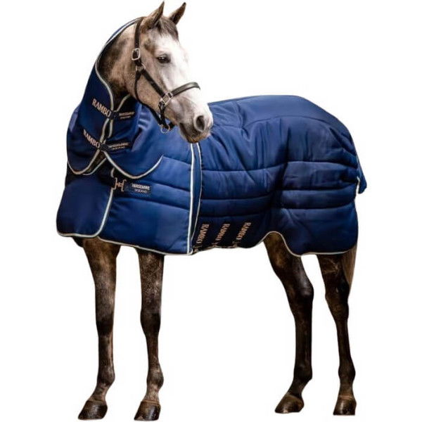 Horseware Stable Rug Rambo Optimo Stable Plus Rug Heavy, 400 g, incl. Removable Neck Piece