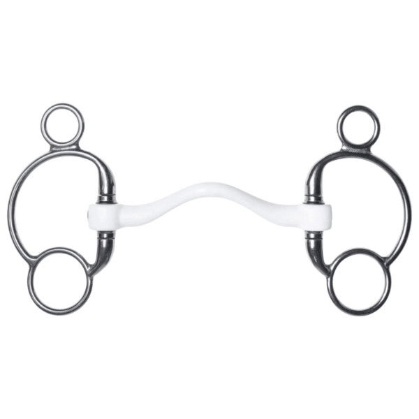 Trust 2.5-Ring Eggbut Snaffle, Inno Sense, Port Medium, Bar Bit, Synthetic Bit, with Tongue Clearance