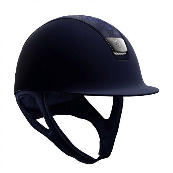 Samshield Reithelm Classic Shadowmatt, Top Flower Embroidery, Trim Matt, Blason Black Chrome
