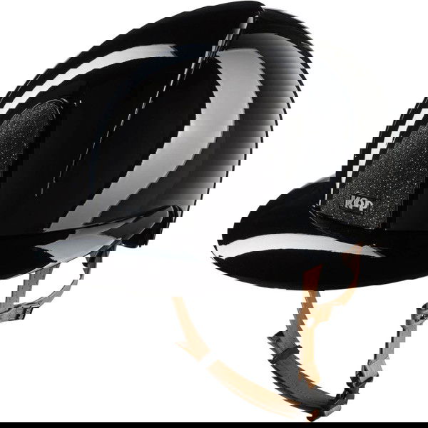 KEP Reithelm Smart NOVA Metal Polish Star mit Polo-Schirm mit Beigen Kinnriemen