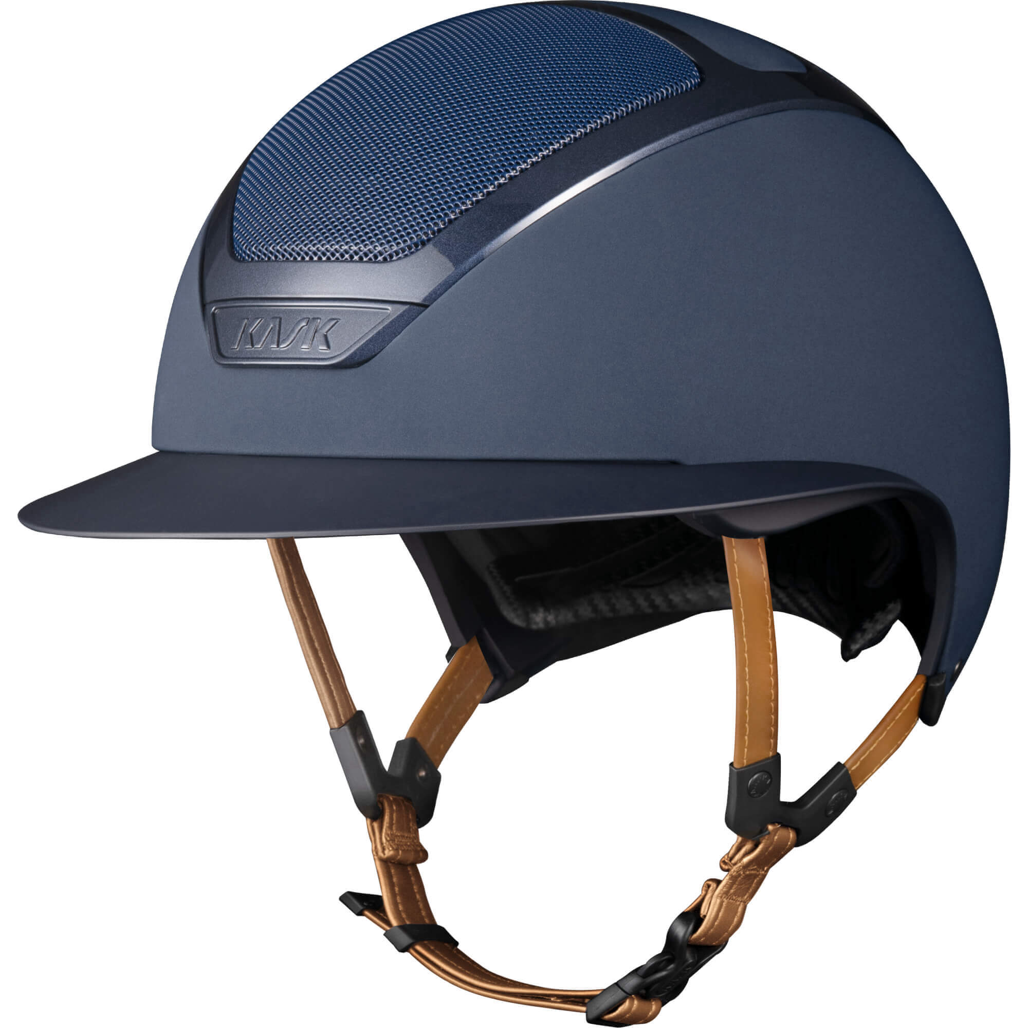 Kask Reithelm Star Lady Chrome Lederriemen Hellbraun