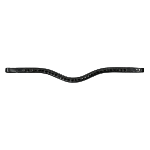 Dyon Browband Black Swarovski V-Shaped NEC