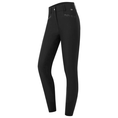 ELT Reithose Damen Oktavia Curved High Waist, Vollbesatz, Lederbesatz, Kunstleder