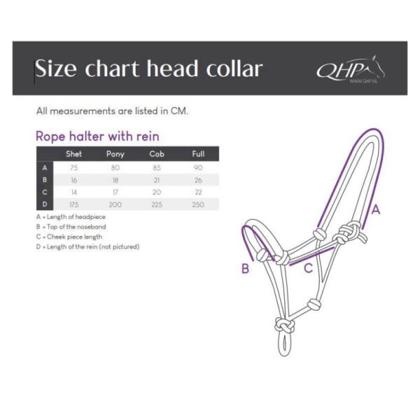 QHP Knotenhalfter, Set, mit Zügeln