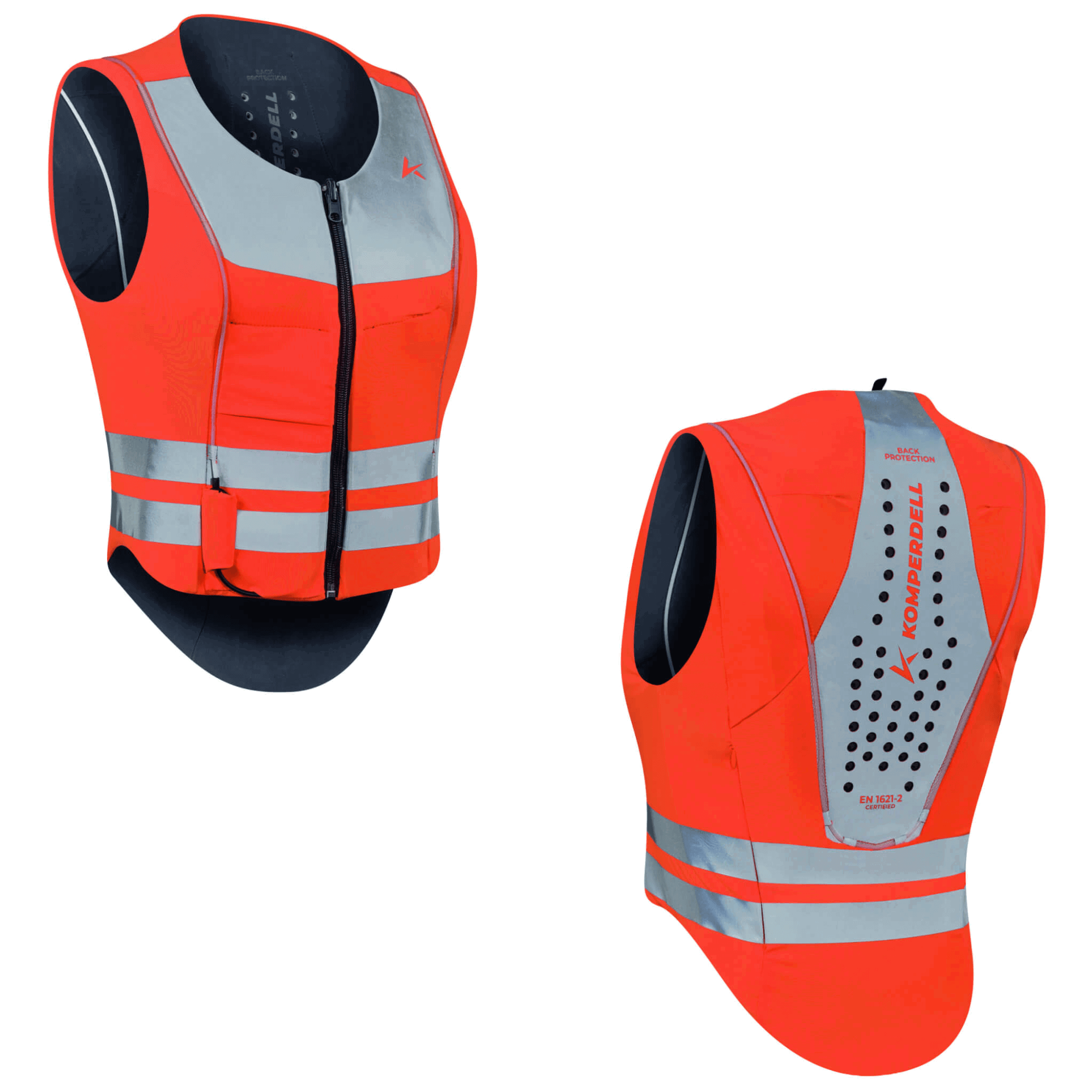 Komperdell Rückenschutzweste Unisex Ballistic High Visibility Flex Fit, Rückenprotektor, Level 2