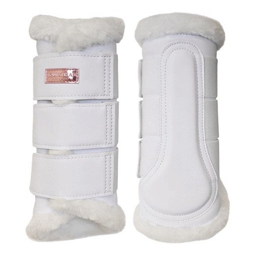 Equestrian Stockholm Brushing Boots White Moonless Night, with Synthetic Fur