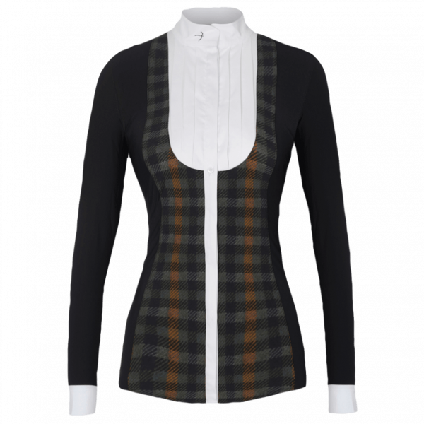 Laguso Women's Competition Shirt Laila Check FW22, Competition Blouse, long-sleeved