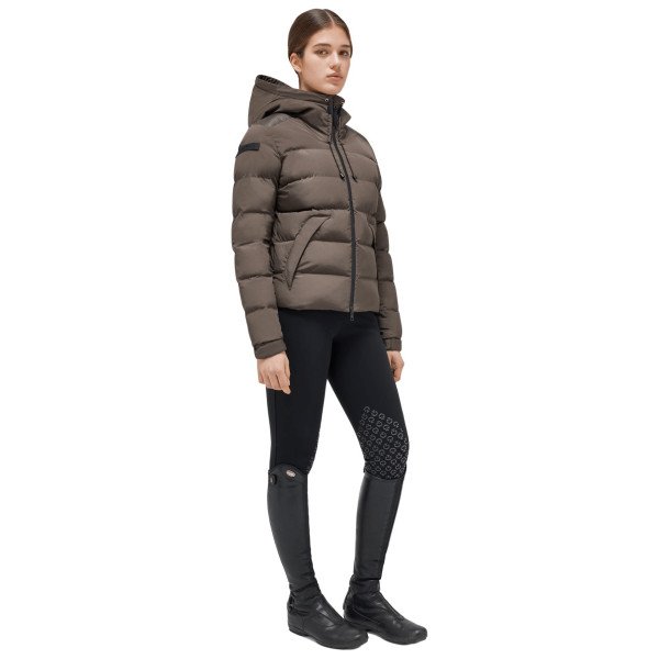 Cavalleria Toscana Women's Quilted Jacket CT Hooded Nylon Puffer FW23