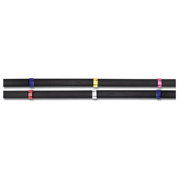 Waldhausen Reins Anti-Slip, Rubberized Web Reins, with Colorful Bars