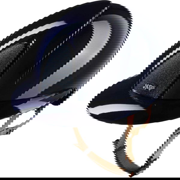 KEP Riding Helmet Smart NOVA Metal Polish Star with Polo-Visor with Beige Chinstrap