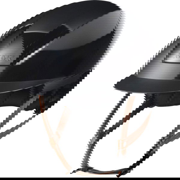 Kask Riding Helmet Kooki Shine Chinstrap Leather Light Brown