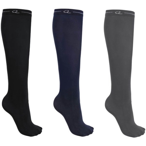 QHP Riding Socks Basic, Knee Socks, Set of 3