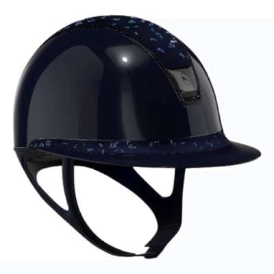 Samshield Reithelm Miss Shield 2.0 Shadow Glossy, Top + FB Crystal Leaf, Trim + Blason Black Chrome