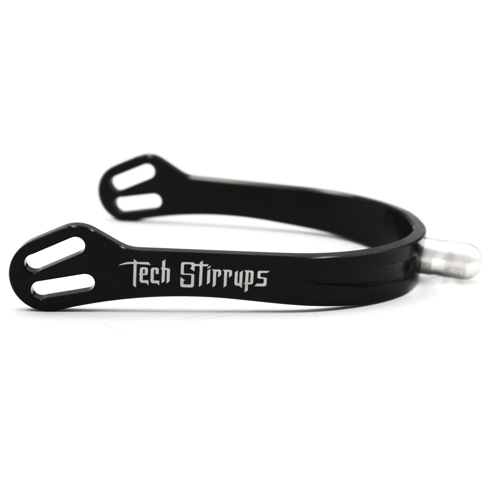 Tech Stirrups Sporen Verona, Edelstahl, abgerundet