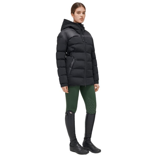 Cavalleria Toscana Women's Quilted Jacket CT Long Hooded Nylon Puffer FW23