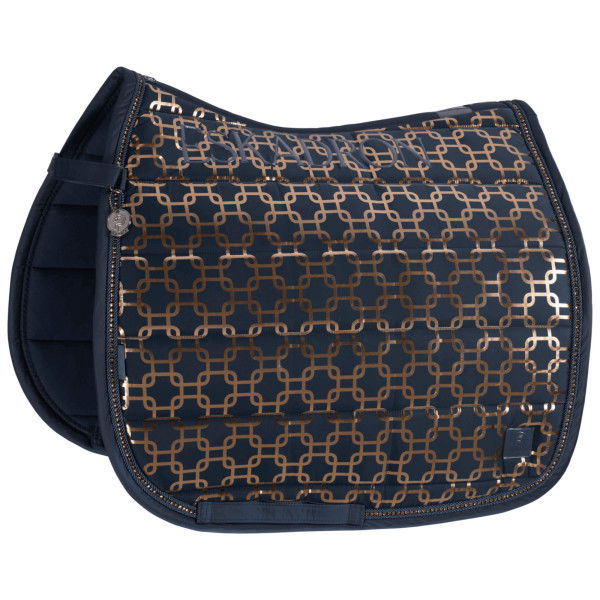 Eskadron Saddle Pad Glossy Chain Crystal Platinum FW24, Dressage Saddle Pad