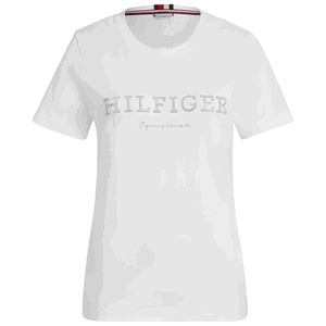 Tommy Hilfiger Equestrian T-Shirt Damen Belmont Glitzersteine FS25, kurzarm Tommy Hilfiger Equestrian T-Shirt Damen Belmont Glitzersteine FS25, kurzarm