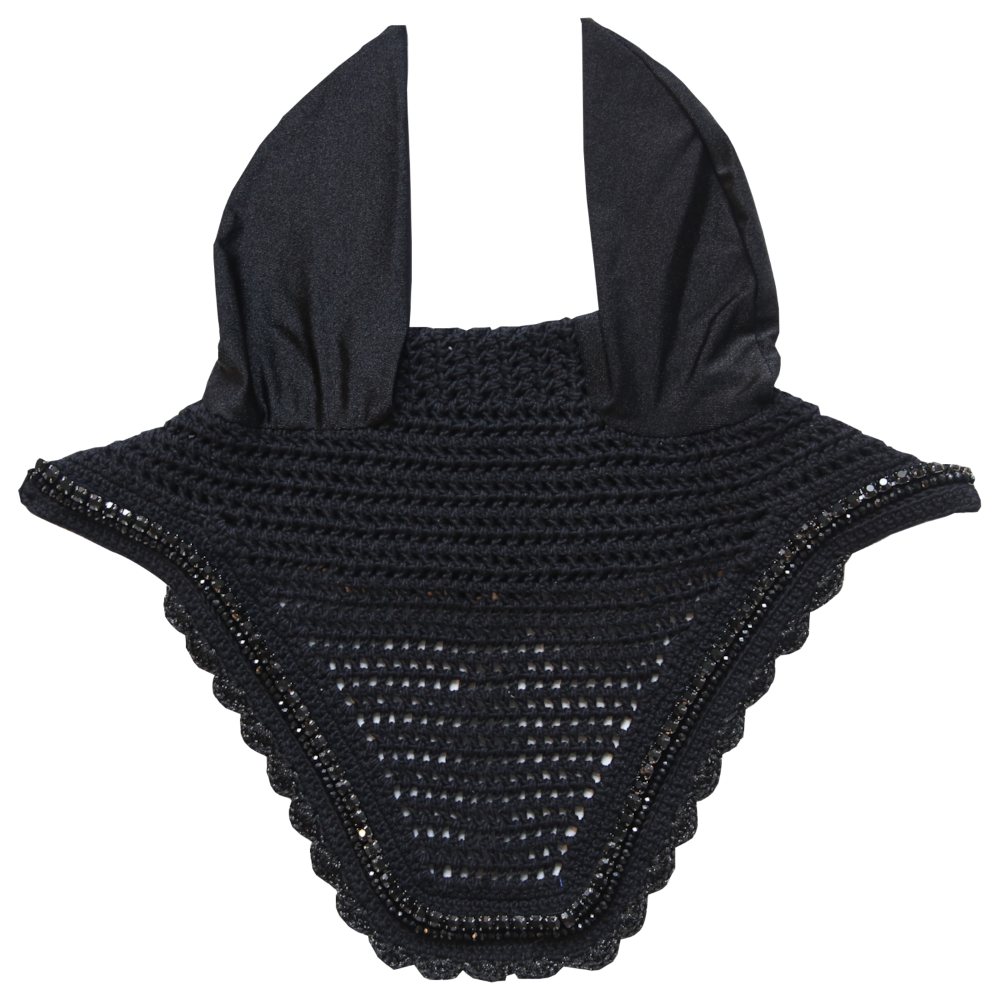 Kentucky Horsewear Fliegenhaube Wellington stone & pearl Soundless, Fliegenmütze, glitzer