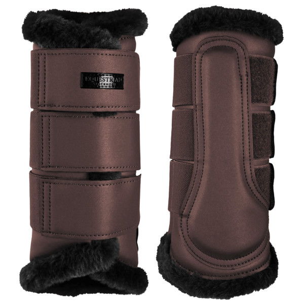 Equestrian Stockholm Brushing Boots Modern Mocha, Dressage Boots, with Faux Fur