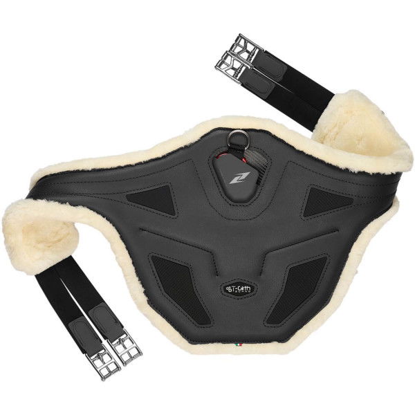 Zandona Saddle Girth Techno Fur, Stud Girth, Vegan Leather, Faux Fur