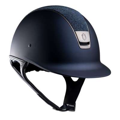 Samshield Reithelm Classic Shadowmatt, Top Crystal Fabric, Trim Titanium, Blason Black Chrome
