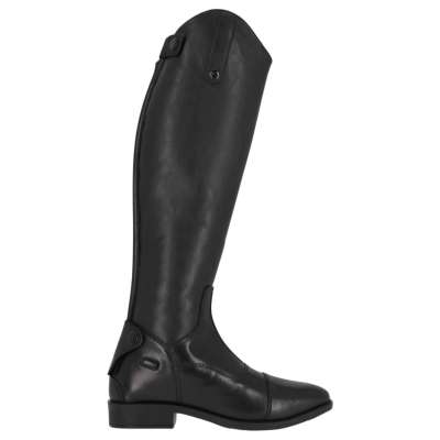 QHP Women's Riding Boots Birgit, Leather Riding Boot, Black