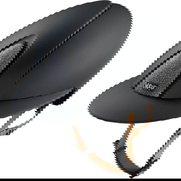 KEP Reithelm Smart NOVA Matt Silver Star mit Polo-Schirm mit Beigen Kinnriemen