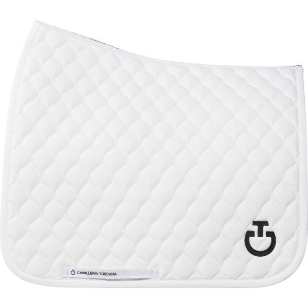 Cavalleria Toscana Saddle Pad Circular Quilted Jersey FW24, Dressage Saddle Pad