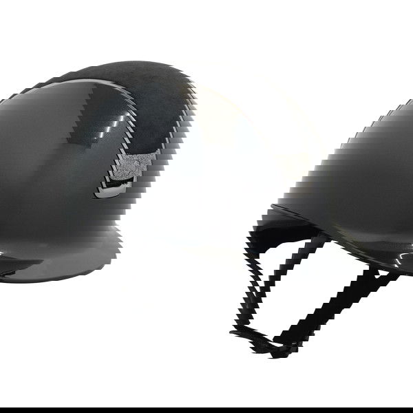 Samshield Riding Helmet Classic 2.0 SG, Top Alct, Trim Blk Chrme, Blazon Cryst Fab Mtl Ecl Blk Chrme