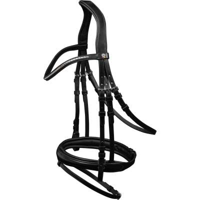 Waldhausen Trense X-Line Clincher, englisch kombiniert, mit Zügeln